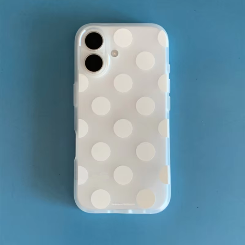 Phone Cases Xr Iphone - Korean White Polka Dots Frosted Phone