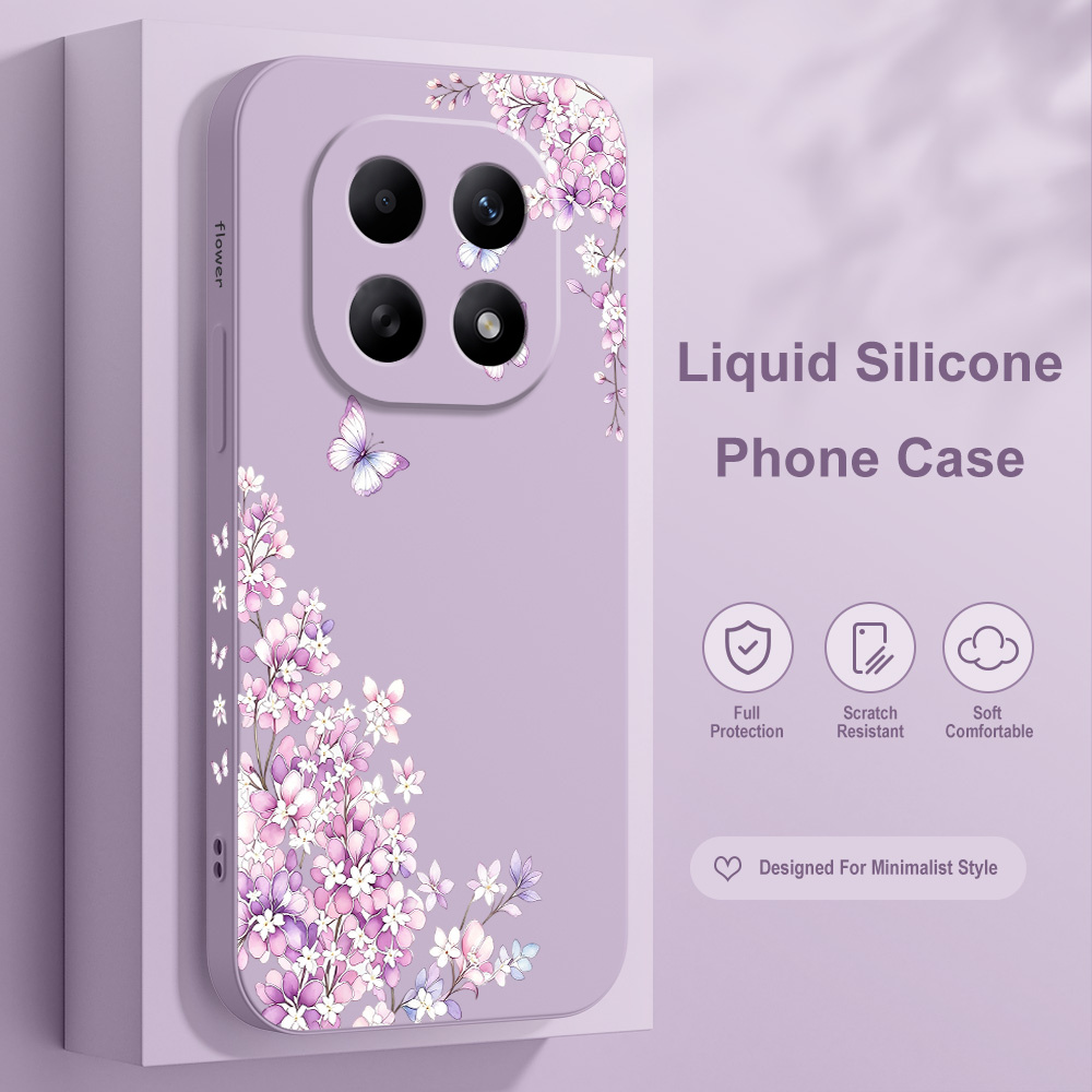 Violet Floral Phone Case For X - Phone Cases Xiaomi 15 ulasan dan harga