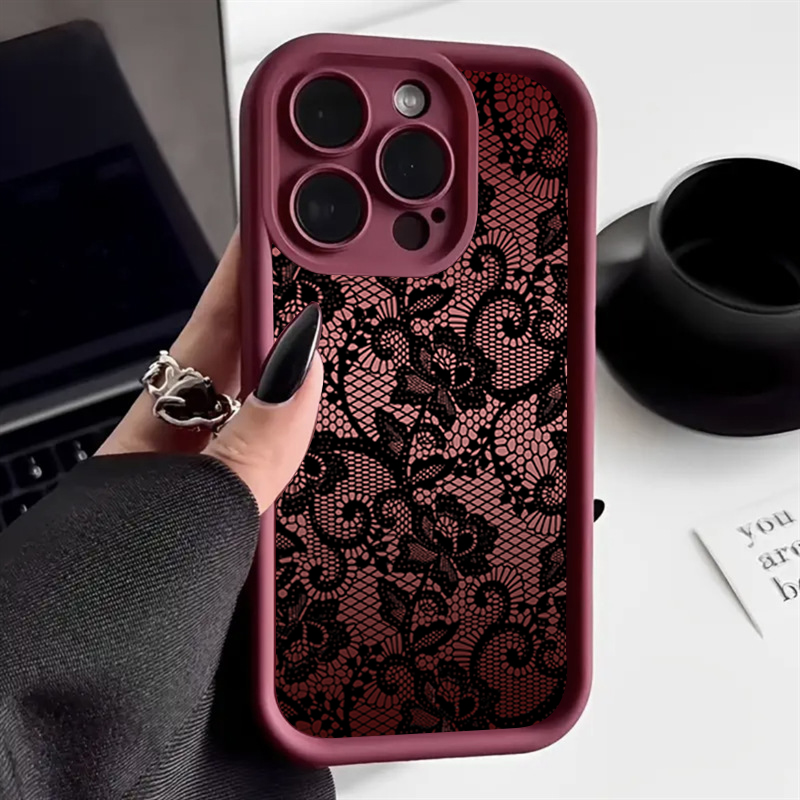 Elegant Lace Floral Phone Case - Phone Cases Xr Iphone ulasan dan harga