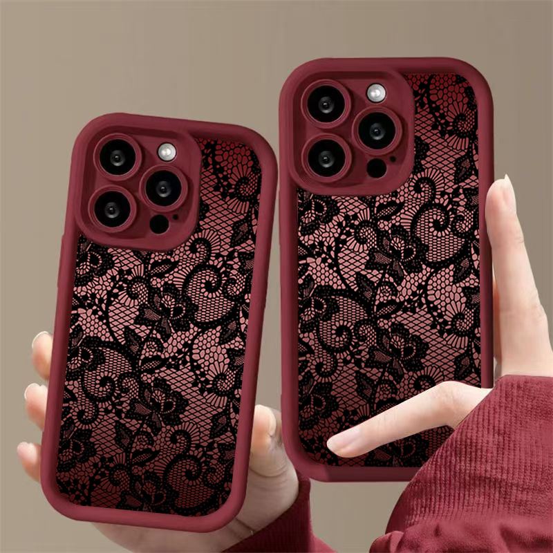 Elegant Lace Floral Phone Case - Phone Cases Xr Iphone ulasan dan harga