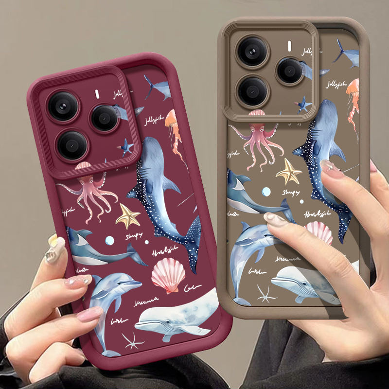 Cute Dolphin Patterned Soft Ca - Phone Cases Xiaomi 15 ulasan dan harga