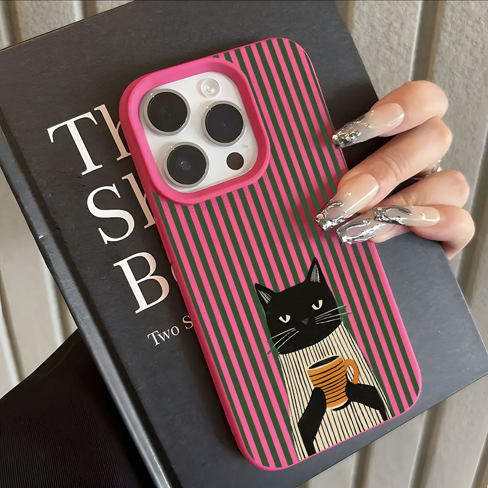 Funny Coffee Cat Pattern Lyche - Phone Cases Xr Iphone ulasan dan harga