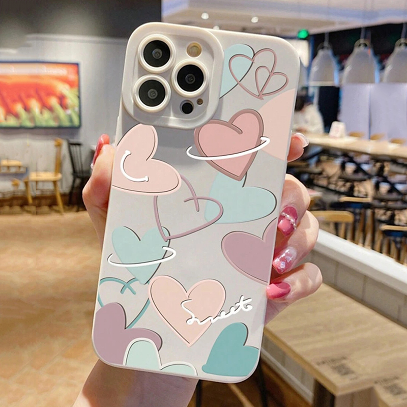 Soft TPU New Heart Design Phon - Phone Cases Xr Iphone ulasan dan harga