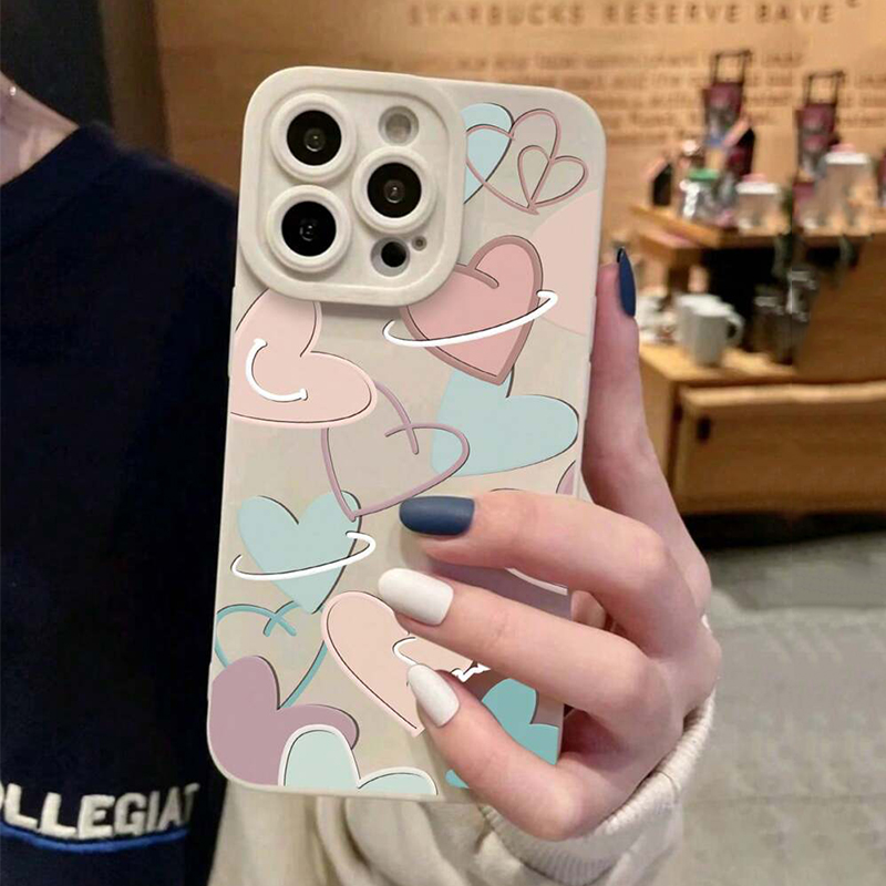 Soft TPU New Heart Design Phon - Phone Cases Xr Iphone ulasan dan harga