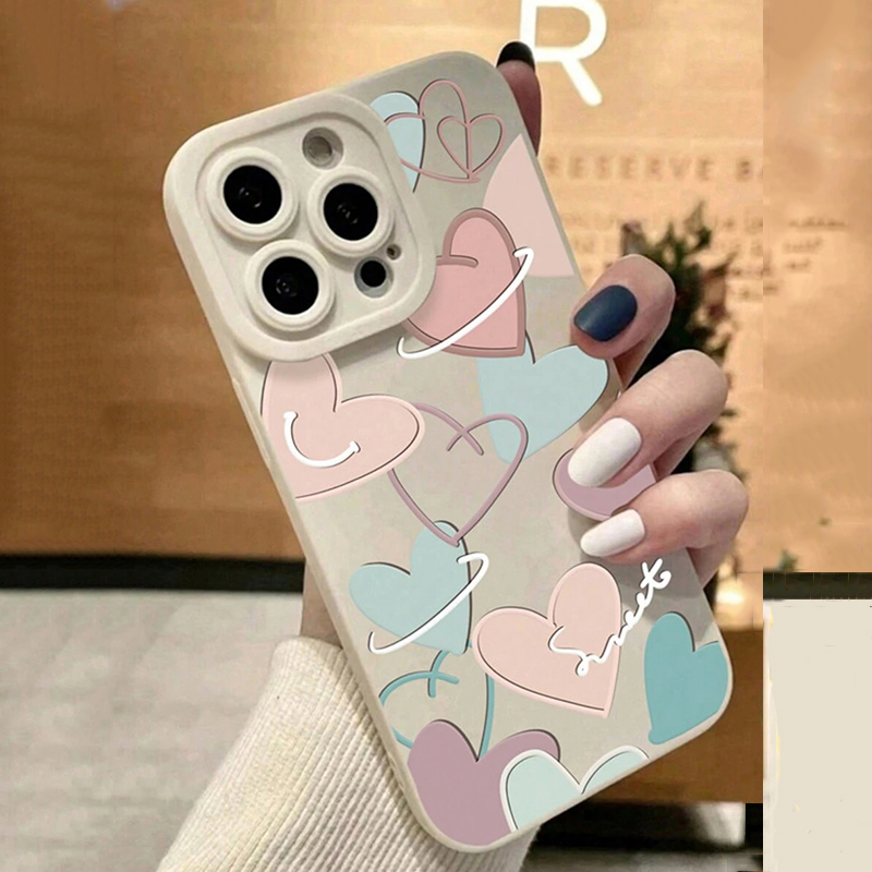 Soft TPU New Heart Design Phon - Phone Cases Xr Iphone ulasan dan harga