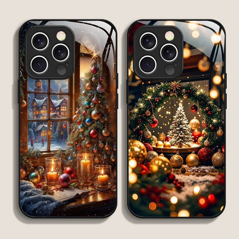 Christmas Tree Gift Snowy Town - Phone Cases Xr Iphone ulasan dan harga