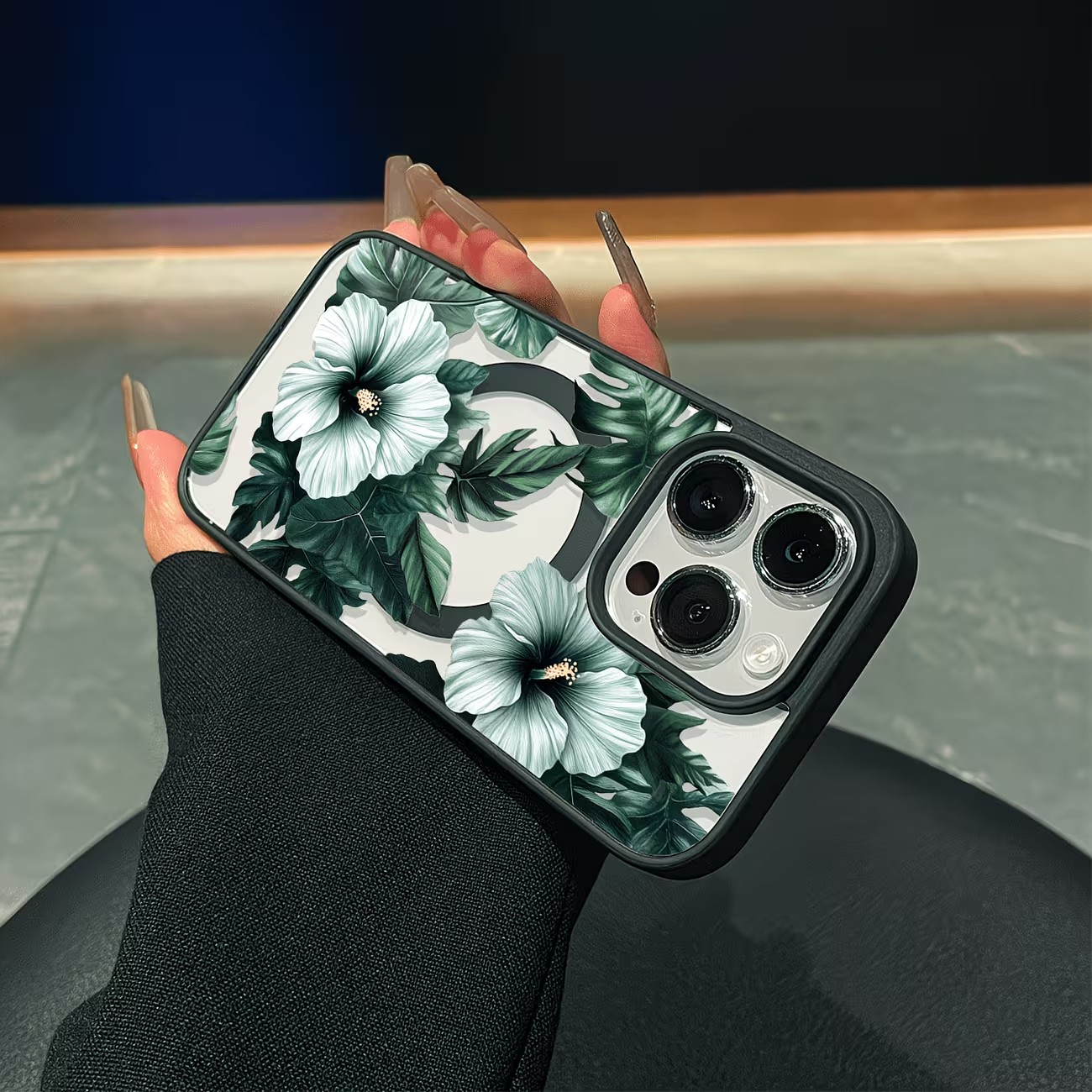 Green Floral Print Phone Case  - Phone Cases Xr Iphone ulasan dan harga